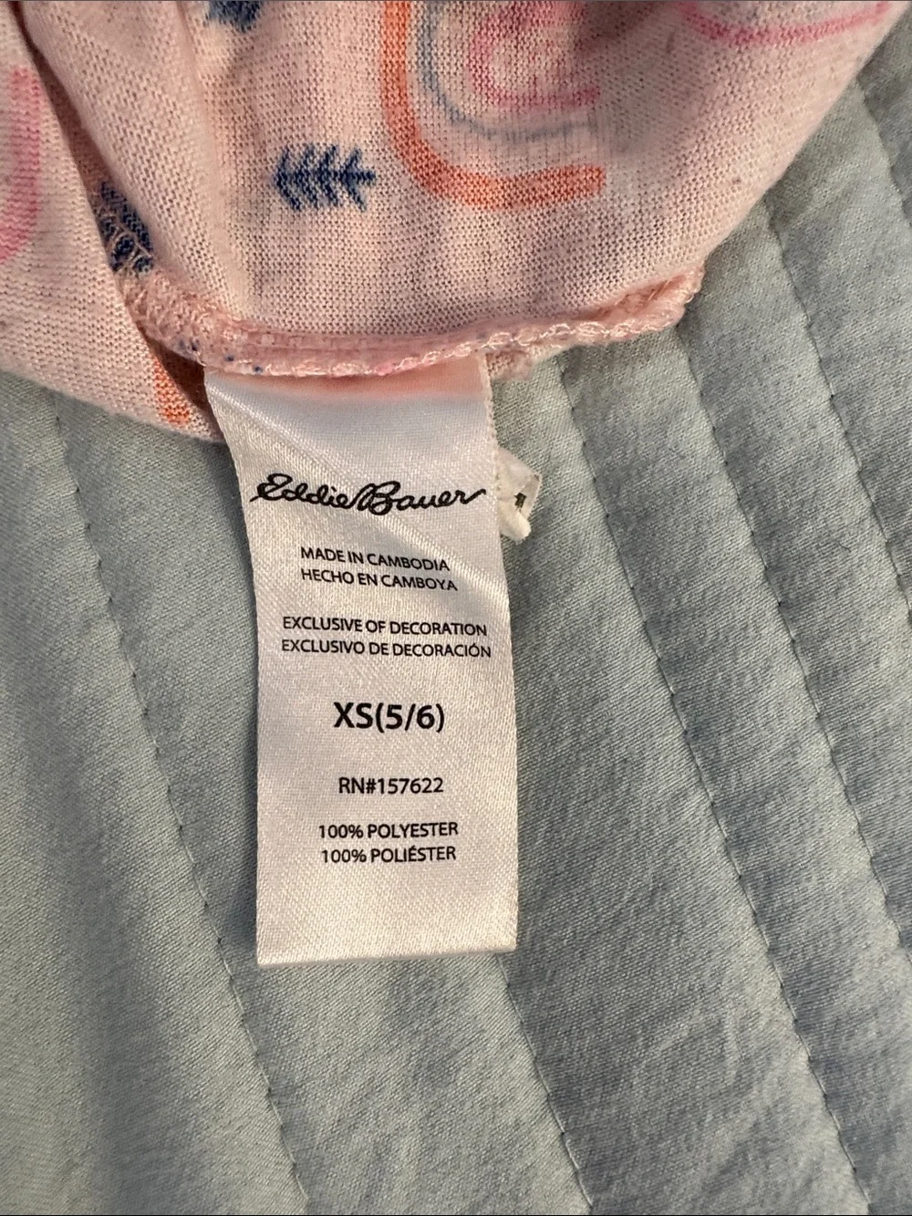 Eddie Bauer Pink Rainbow Pajamas
